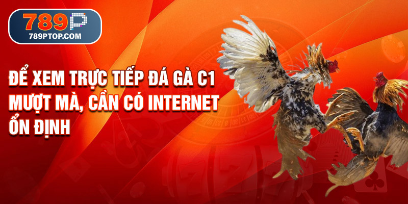 Để xem trực tiếp đá gà C1 mượt mà, cần có internet ổn định